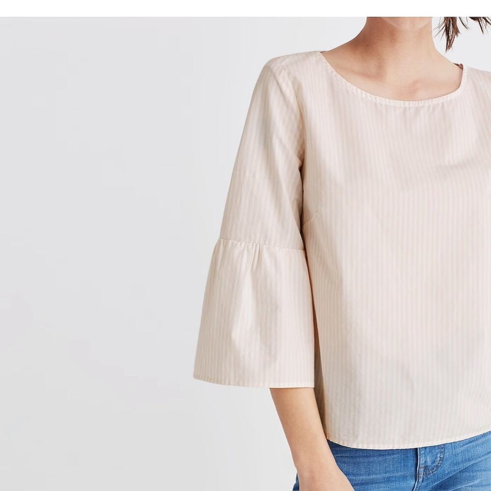 Madewell  Peach colored top with bell sleeves Size S